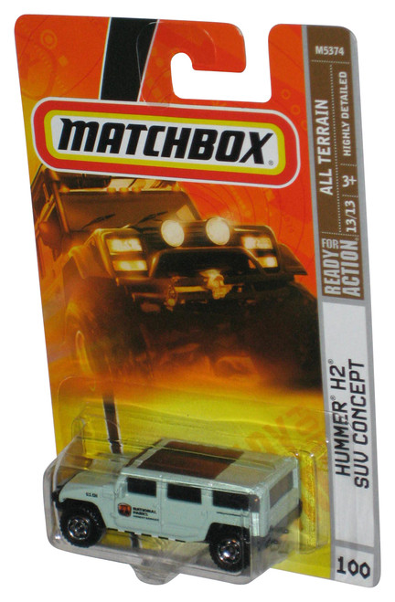 Matchbox All Terrain 13/13 (2007) Green Hummer H2 SUV Concept Toy Car #100 - (National Parks Forest Ranger)