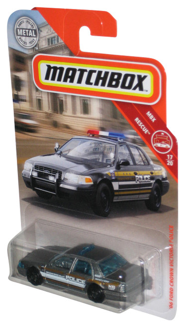Matchbox MBX Rescue 17/20 (2019) Silver '06 Ford Crown Victoria Police Car 56/100