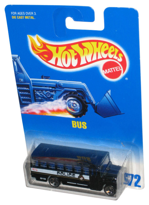 Hot Wheels Black Bus (1991) Mattel Die-Cast Police Toy #72