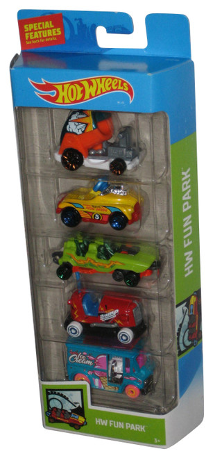 Hot Wheels HW Fun Park (2019) Mattel Amusement Car Toy 5-Pack Box Set