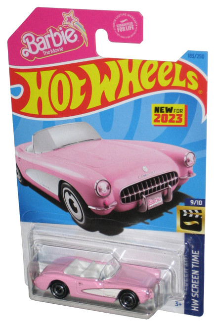 Hot Wheels HW Screen Time 9/10 (2023) 1956 Corvette Pink Toy Car 183/250
