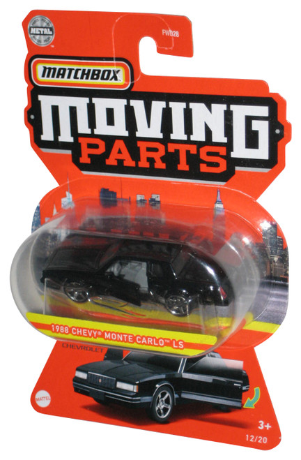 Matchbox Moving Parts (2020) Black 1988 Chevy Monte Carlo LS Toy Car 12/20