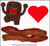 Domo-Kun Heart Bacon Sticker DS899