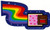 Domo-Kun Rainbow Pop Tart Car Magnet DMB477