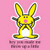 Happy Bunny Throw Up Button B-HB-0004