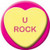 Valentine Heart Candy U Rock Button 81702