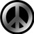 Peace Sign Button B-4312-CH