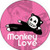 Miss Kitty Monkey Love Button B-MK-0011