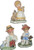 Boys And Girl Puppies Cats and Rabbits Figurine Statue Set