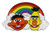 Sesame Street Bert & Ernie Rainbow Bioworld Belt Buckle 36080