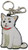 Gintama Sadaharu Dog Anime PVC Keychain GE-85443