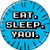 Anime Japanese Eat Sleep Yaoi Blue Licensed 1.25 Inch Button 86182