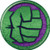 Marvel Comics Hulk Fist Icon Logo Symbol Licensed 1.25 Inch Button 85945