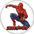 Marvel Comics Spider-Man Japanese Logo White Licensed 1.25 Inch Button 87588