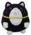 Chubby Cat Animal Black & White Toy Plush GE-52330