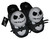 Nightmare Before Christmas Jack Skellington Ground Up Mens Black & White Slippers - (Size 13/14)