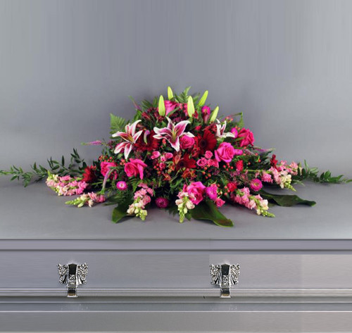 Pinks and Reds Casket Spray-FNPR-01 
