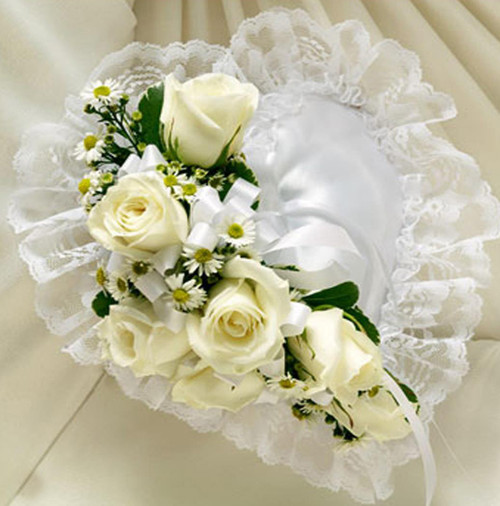All White Casket Pillow-FNWCP-01 