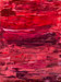 original abstract painting of mostly horizontal uneven lines of many shades of red, and with pinks and purples