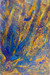 original abstract painting with blue, purple, orange, and yellow swirls and lines overlapping each other