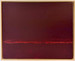 original abstract color study painting in deep maroon-garnet, with subtle horizontal wavy lines of dark yellow, deep purple and blue, and with textured vertical lines.