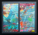 photo of print of original paintings with black borders added