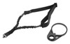 UTG® Single Point Bungee Sling with QD Sling Swivel and AR15 Quick Detach Receiver End Plate - Matte Black, Steel