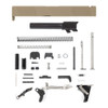 Glock® 19 Compatible Pistol Build Kit w/ FDE Front & Rear Serrated Slide, Black Nitride Barrel, Upper Parts Kit, and Lower Parts Kit