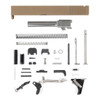 Glock® 19 Compatible Pistol Build Kit w/ FDE Rear Serrated Slide, Stainless Barrel, Upper Parts Kit, and Lower Parts Kit