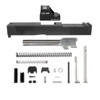 Complete Glock® 17 Compatible Slide w/ Front & Rear Serrations (& RMR Cut) - Black w/ Stainless, Black, Threaded or Non-Threaded Barrel + Holosun 507C-X2 2