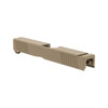 Complete Glock® 17 Compatible Slide w/ Front & Rear Serrations - FDE w/ Stainless, Black, Threaded or Non-Threaded Barrel