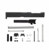Complete Glock® 19 Compatible Slide Kit - RMR Optic Cut Slide w/ Front and Rear Serrations - Black Cerakote