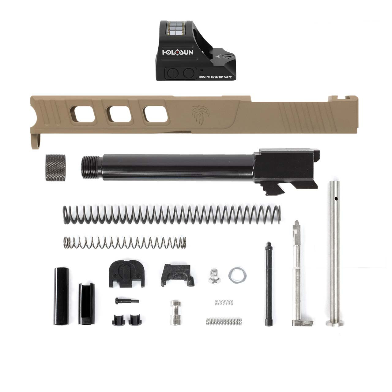 Glock® 17 Compatible Complete Slide w/ Black or Stainless Barrel