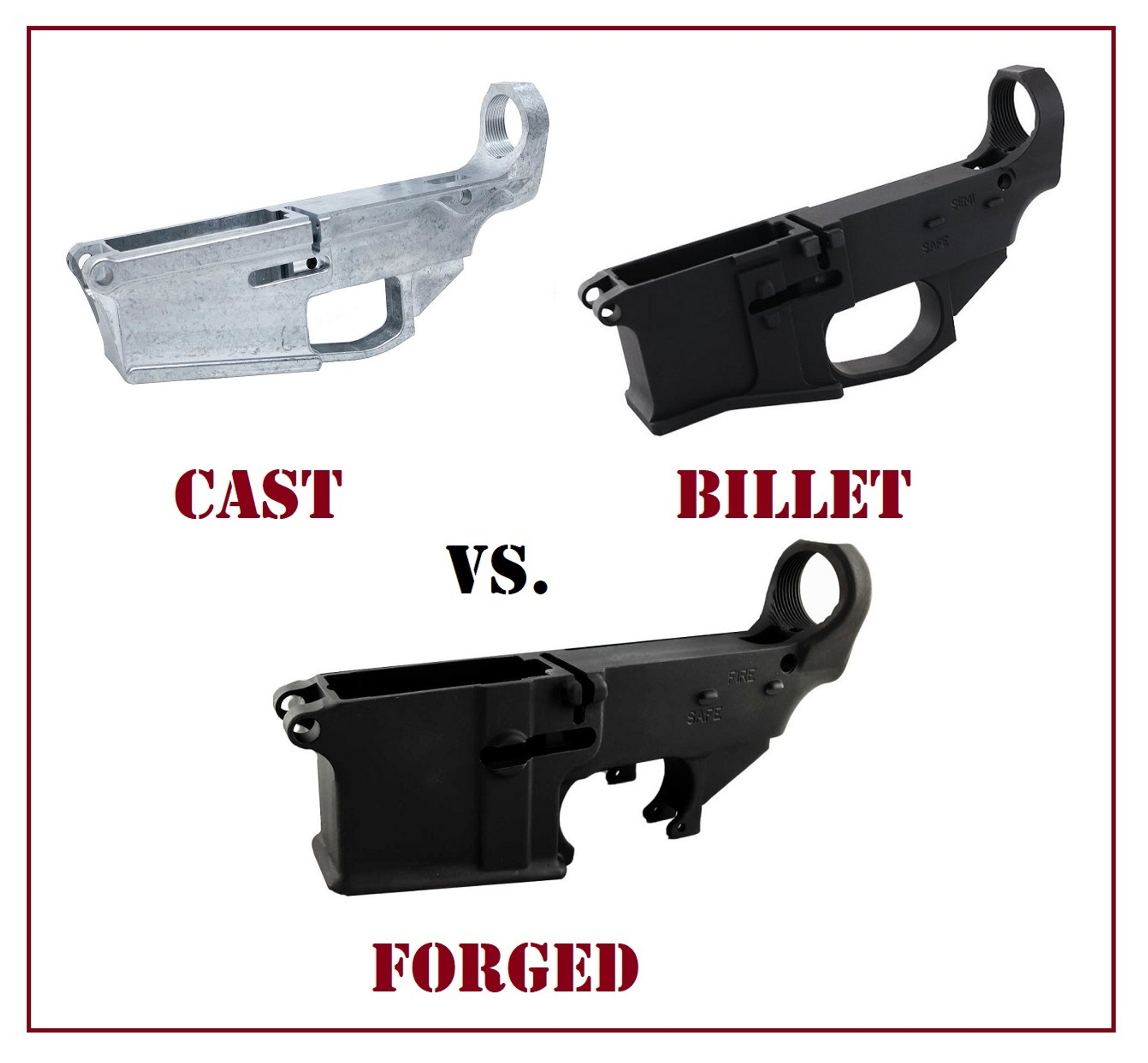 AR Lower Receivers Cast vs Billet (6061T6) vs (7075T6