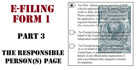 E-Filing ATF Form 1, Part 3: Responsible Person(s) Page