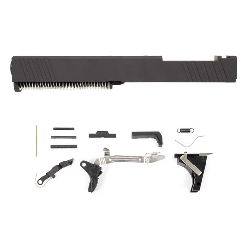 Glock® 17 Compatible Pistol Build Kit w/ Black RMR Optic Cut Pre-Assembled Slide