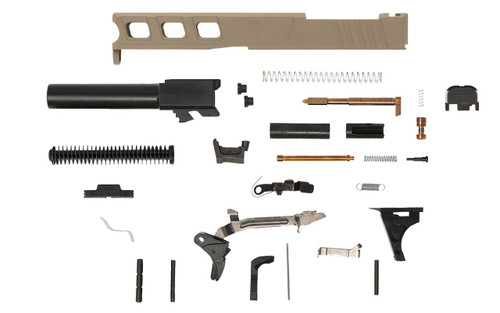 Glock® 19 Compatible Pistol Build Kit w/ FDE Elite Slide 1