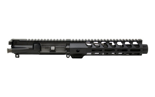 5.56 AR 15 Pistol Upper Assembly - 7" Nitride Barrel, 1:7 Twist Rate with 9" Lightweight MLOK Handguard 5.56 AR 15 Pistol Upper Assembly - 7" Nitride Barrel, 1:7 Twist Rate with 9" Lightweight MLOK Handguard