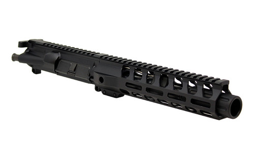 5.56 AR 15 Pistol Upper Assembly - 7" Nitride Barrel, 1:7 Twist Rate with 9" Lightweight MLOK Handguard 5.56 AR 15 Pistol Upper Assembly - 7" Nitride Barrel, 1:7 Twist Rate with 9" Lightweight MLOK Handguard