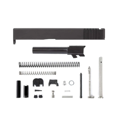 Complete Glock® 19 Compatible Slide Kit - Rear Serrated Slide - Black Nitride