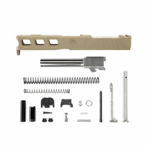 LFA Elite FDE Glock® 19 Compatible Complete Slide w/ Black or Stainless Barrel 2 LFA Elite FDE Glock® 19 Compatible Complete Slide w/ Black or Stainless Barrel 2