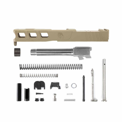 LFA Elite FDE Glock® 19 Compatible Complete Slide w/ Black or Stainless Barrel 4 LFA Elite FDE Glock® 19 Compatible Complete Slide w/ Black or Stainless Barrel 4
