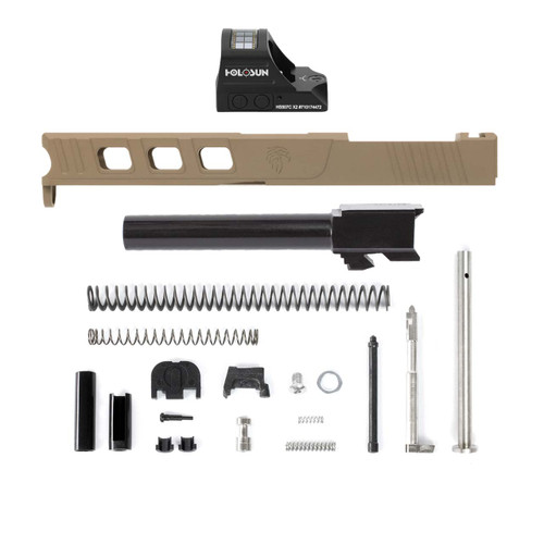 LFA Elite FDE Glock® 17 Compatible Complete Slide w/ Black or Stainless Barrel 2