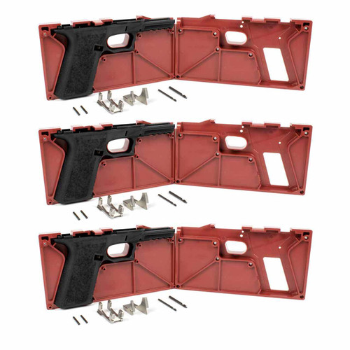 Polymer80 PF940v2™ 80% Full Size Frame and Jig Kit 3-Pack (Glock® 17/22/24/31/34/35 Compatible, Black Only)