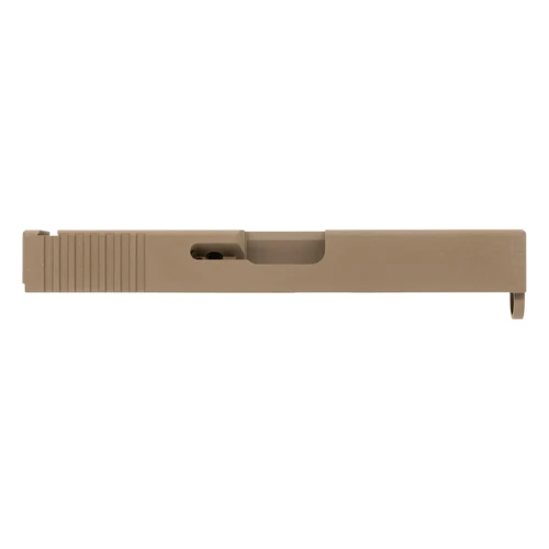 Complete Glock® 19 Compatible Rear Serration Slide - FDE w/ Black, Stainless Threaded or Non-Threaded Barrel 7