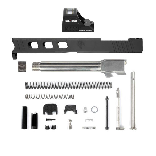 Complete LFA Elite Glock® 17 Compatible Slide - Black w/ Stainless, Black, Threaded or Non-Threaded Barrel + Holosun 507C-X2 4 Complete LFA Elite Glock® 17 Compatible Slide - Black w/ Stainless, Black, Threaded or Non-Threaded Barrel + Holosun 507C-X2 4