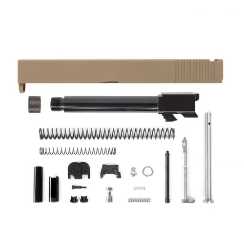 Complete Glock® 17 Compatible Rear Serration Only Slide - FDE w/ Stainless, Black, Threaded or Non-Threaded Barrel 3 Complete Glock® 17 Compatible Rear Serration Only Slide - FDE w/ Stainless, Black, Threaded or Non-Threaded Barrel 3