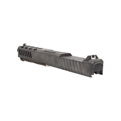 Glock® 17 Compatible Pistol Build Kit - Ported & Vented RMR Cut Slide w/ Sights + Threaded Barrel