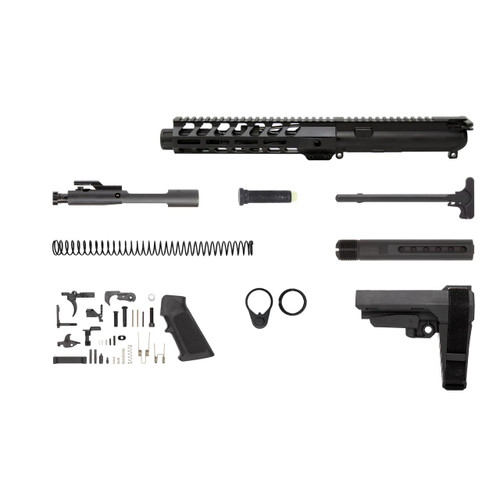 5.56 AR-15 Pistol Kit - 7" Nitride Barrel, 1:7 Twist Rate w/ 9" Lightweight M-LOK Handguard