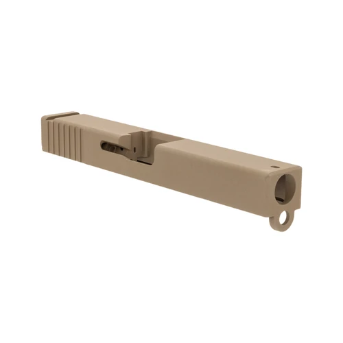 Complete Glock® 17 Compatible Slide Kit - OEM Rear Serrated Slide - FDE Cerakote